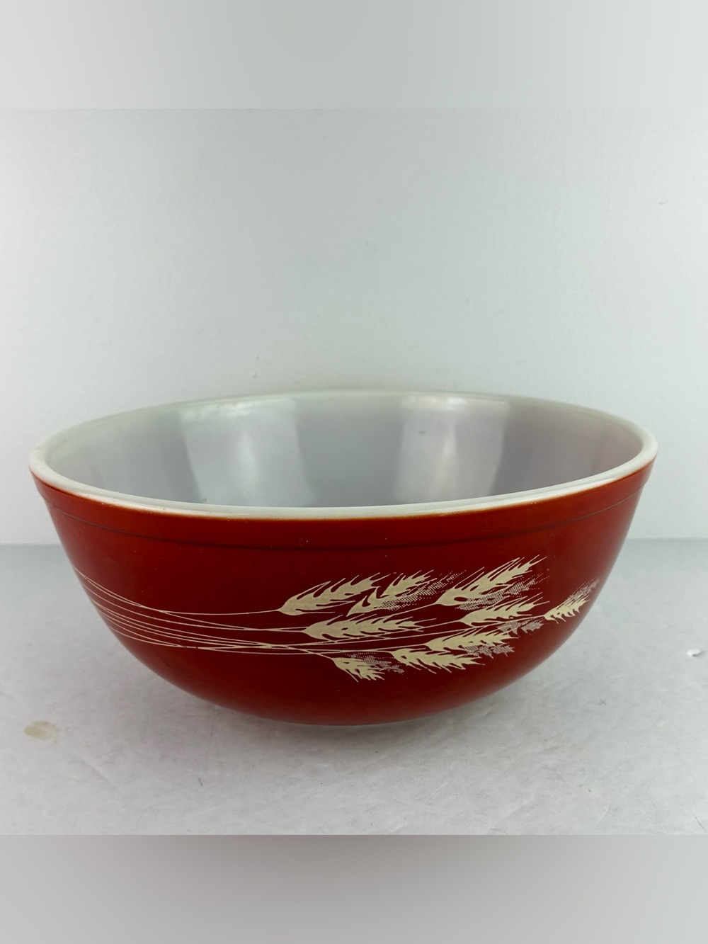 Pyrex Autumn Harvest Wheat 1980’s #404 Large 4-Quart Mixing Bowl